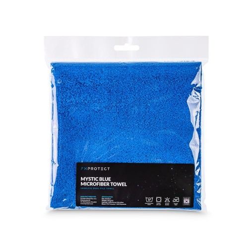 FX Protect Mystic Blue Microfiber Towel - uniwersalna mikrofibra bez obszycia, 40X40, 350GSM - Sklep detailingowy Automotive Care