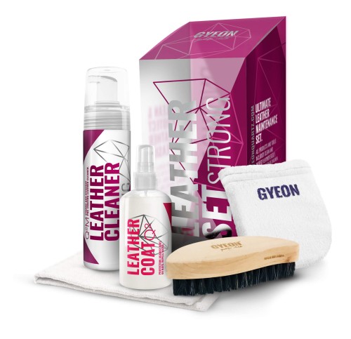 Gyeon Q2M Leather Set STRONG - zestaw do pielęgnacji mocno zabrudzonej tapicerki skórzanej - Sklep detailingowy Automotive Care