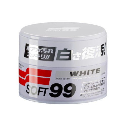 SOFT99 White Soft Wax - wosk do jasnych lakierów 350g - Sklep detailingowy Automotive Care