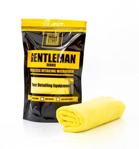 WORK STUFF Gentleman Basic Yellow – delikatna mikrofibra bez obszycia, 40x40cm, 350gsm