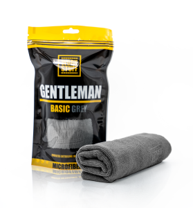WORK STUFF Gentleman Basic Dark Grey – delikatna mikrofibra bez obszycia, 40x40cm, 350gsm