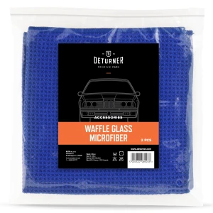 Deturner Waffle Glass Microfiber - mikrofibra waflowa do czyszczenia szyb 2szt.