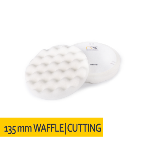 NAT Biała Karbowana Twarda Gąbka polerska 135mm - Sklep detailingowy Automotive Care