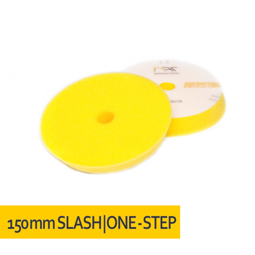 NAT Slash DA Żółta Średnia gąbka polerska 133/148mm - Sklep detailingowy Automotive Care