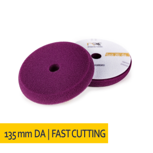 NAT FAST 20 Cutting DA fioletowa - tnąca gąbka polerska na rzep 135x20