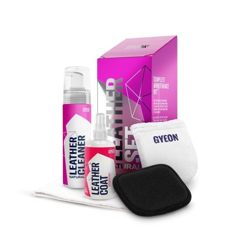 Gyeon Q2M LeatherSet Natural - zestaw do czyszczenia i zabezpieczenia tapicerki skórzanej - Sklep detailingowy Automotive Care
