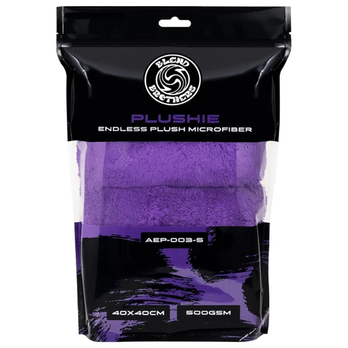 Blend Brothers PLUSHIE 5-Pack Endless Plush Microfiber 500GSM Purple - zestaw miękkich szmatek z mikrofibry 5szt. - Sklep detailingowy Automotive Care