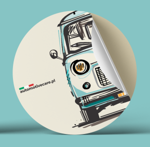 Automotive Care Fiat 850T - wlepka, naklejka 10x10cm