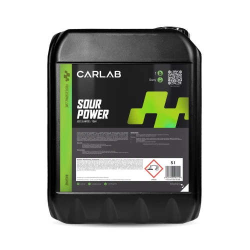 CARLAB SOUR POWER - wysoce skoncentrowany preparat 2 w 1 – kwaśny szampon oraz aktywna piana 5L - Sklep detailingowy Automotive Care