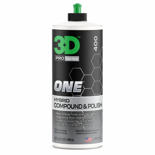 3D Car Care One Hybrid Compound & Polish - super skuteczna pasta jednoetapowa 946ml - Sklep detailingowy Automotive Care
