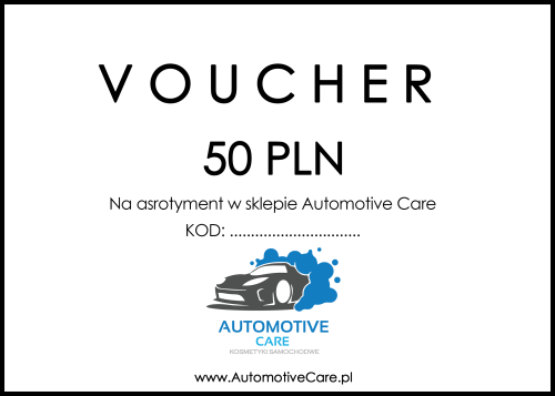 Bon podarunkowy voucher - 50zł - Sklep detailingowy Automotive Care